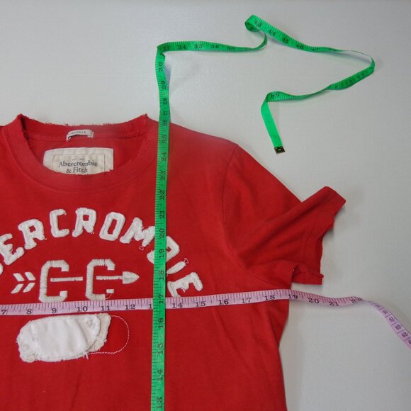 Abercrombie & Fitch Size Medium Red Cross Country Tee Short Sleeved - Picture 10 of 12
